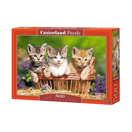 PUZZLE CASTOR 500 el. Trzy Piękne Kociaki